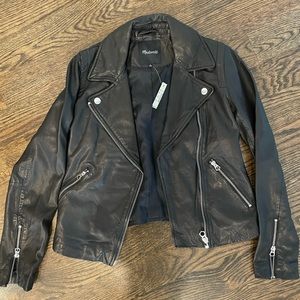 Leather Moto Jacket brand new in black